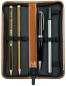 Preview: Lehrer Stifteetui mit Reißverschluss 10 + 2 - CAMBRIDGE Top Grain Leder - hellbraun